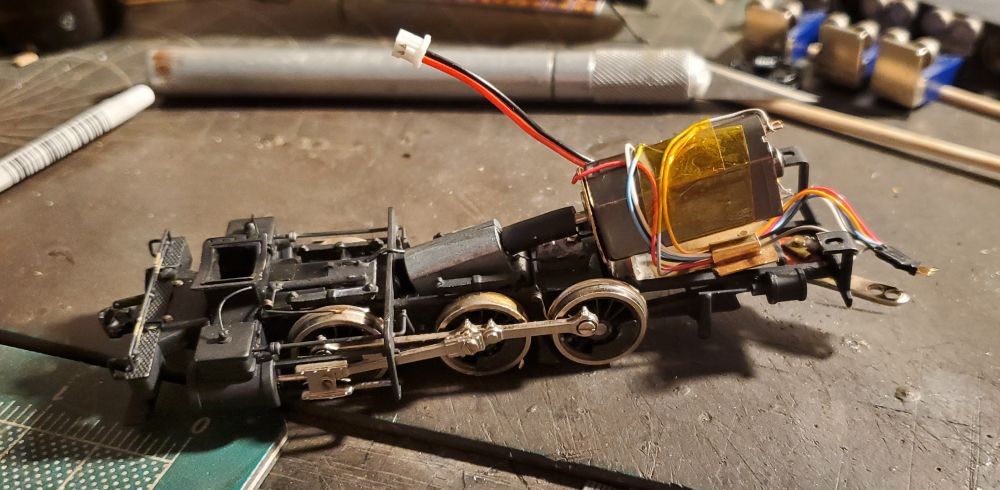 Chassis with wiring harness. 