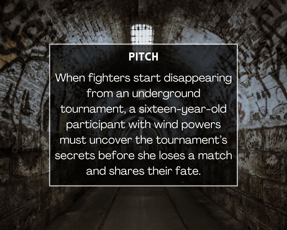 Pitch: "When fighters start disappearing from an underground tournament, a sixteen-year-old participant with wind powers must uncover the tournament's secrets before she loses a match and shares their fate."