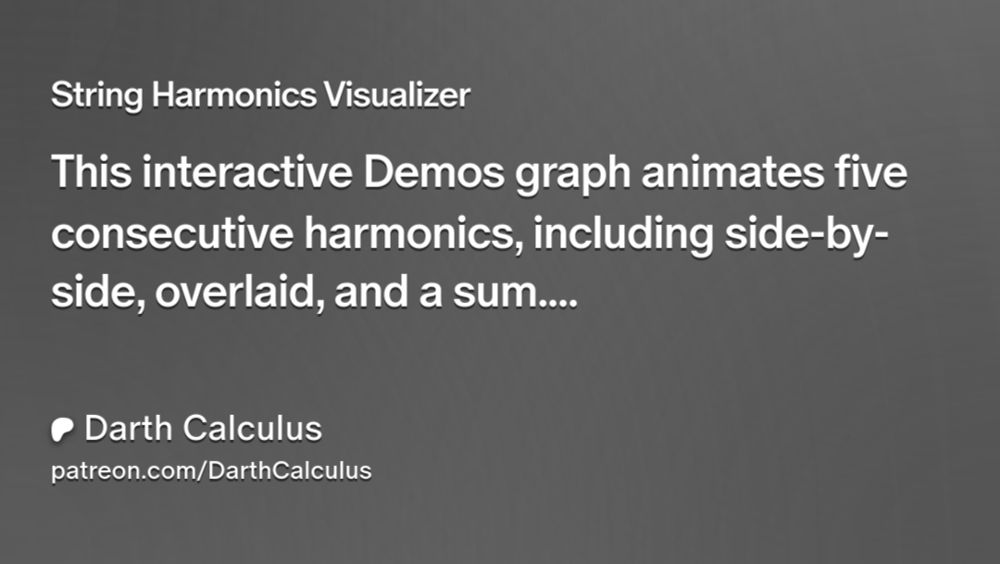 String Harmonics Visualizer | Darth Calculus