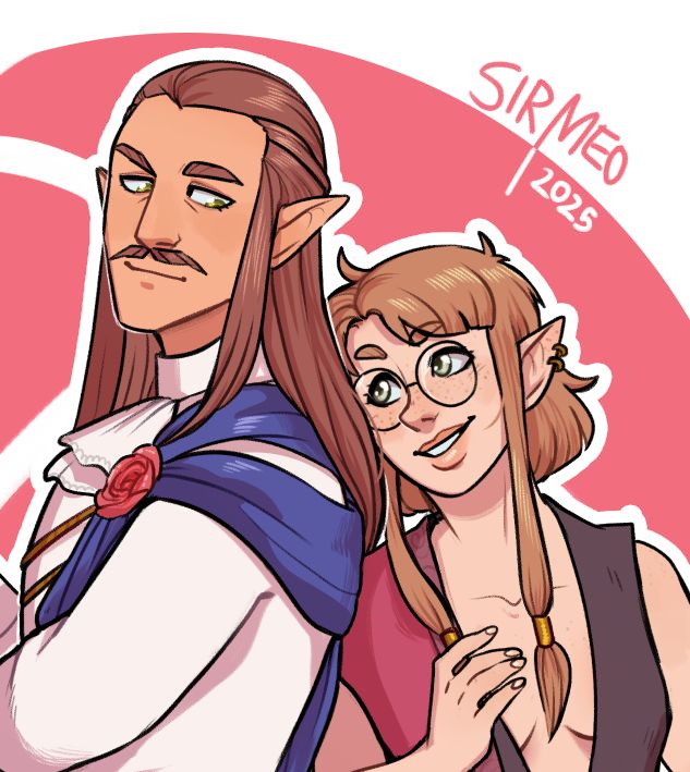 Portrait cropped from previous picture, showing more details on the characters' faces. 