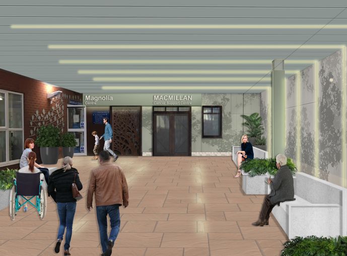 An artist's impression of the exterior of the centre.
