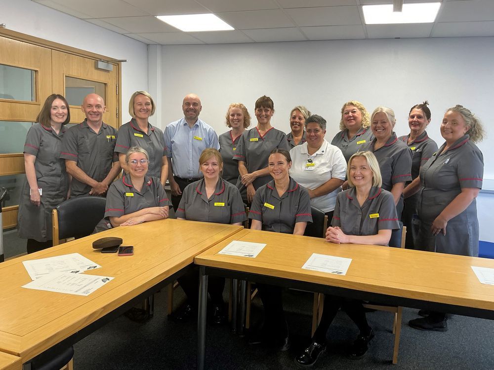 Chief Nursing Officer Duncan Barton with members of the nursing and midwifery leadership team at York Hospital