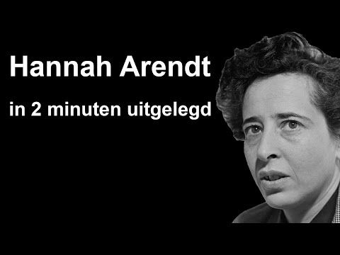 Hannah Arendt in 2 minuten uitgelegd