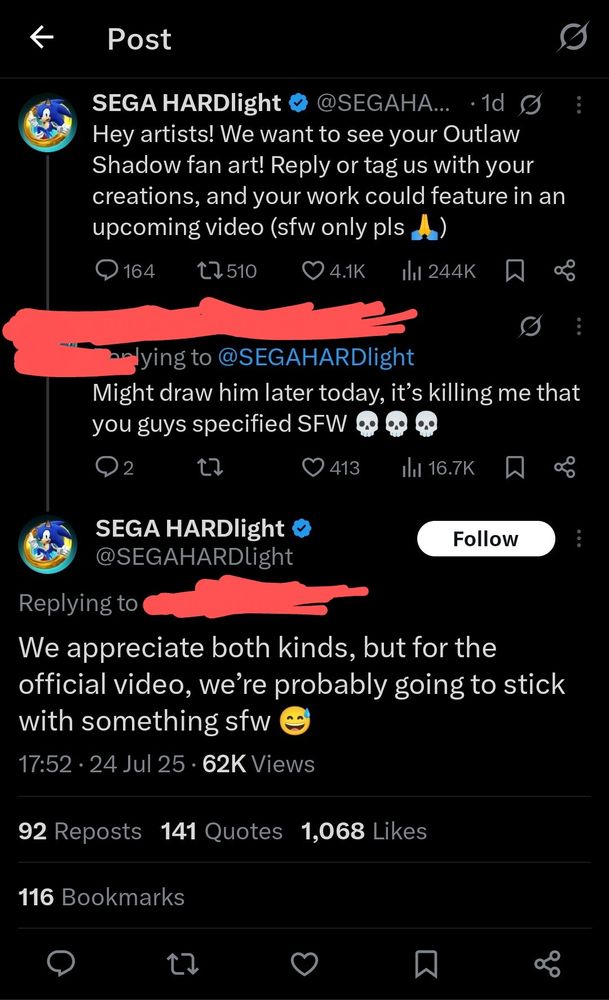 Screenshot of a Twitter post chain