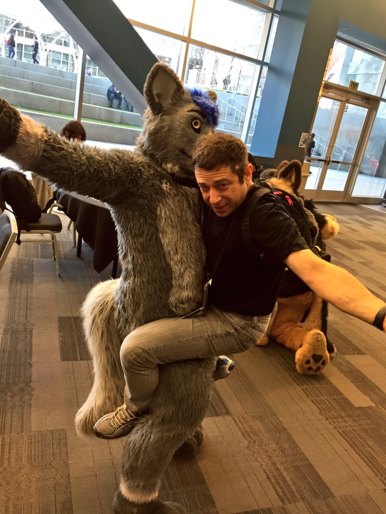 @rezwolf.com and @spottacus.org being silly at Further Confusion 2017.