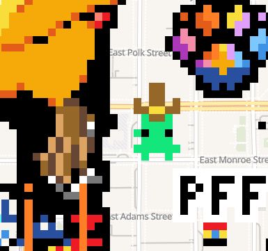 pixel goblin w/ cowboy hat