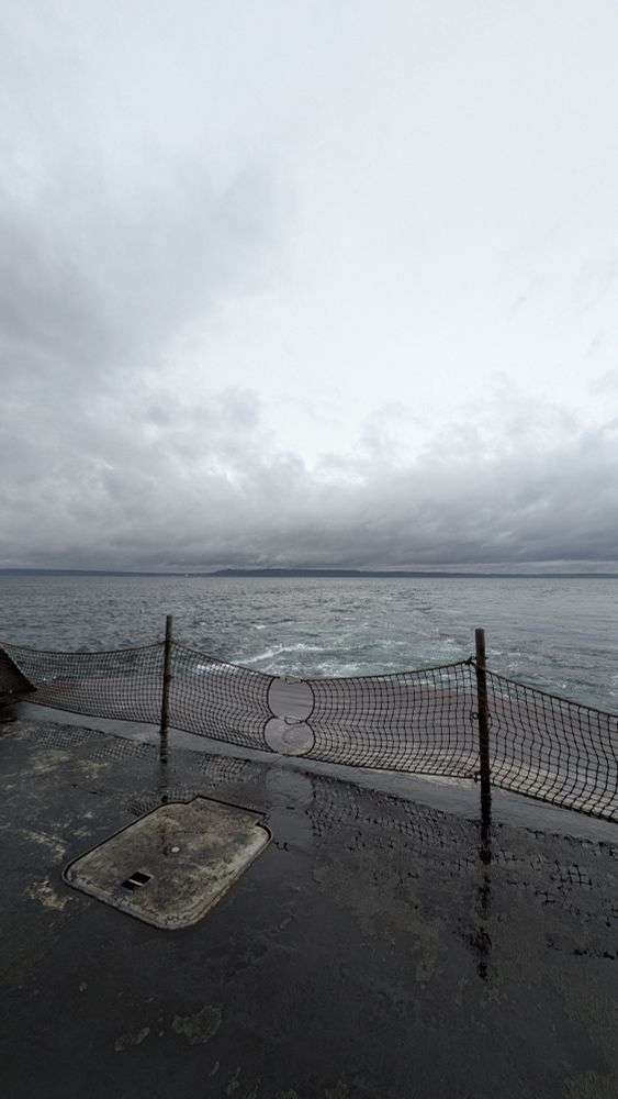 Stormy sky seen from the ferry across Puget sound. 