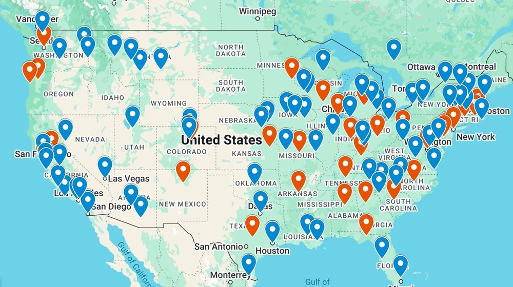 #standupforscience2025 map of events 