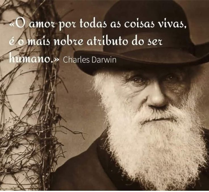 " O amor por todas as coisas vivas, é o mais nobre atributo do ser humano." 
Charles Darwin