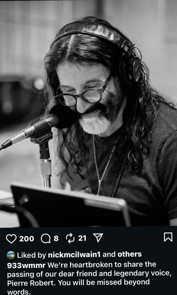 Legendary Philadelphia DJ that I've listened to for a very long time has passed away. They announced it about an hour ago.