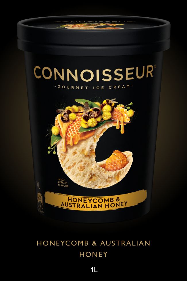 A tub of Connoisseur ice cream