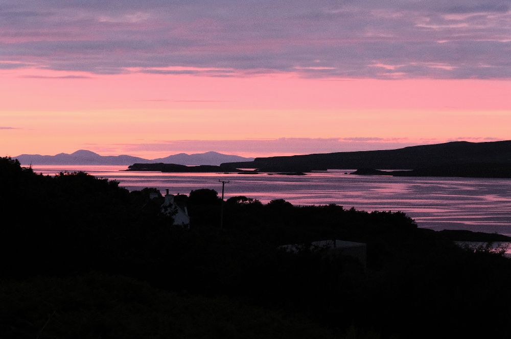 On Skye looking towards Harris at sunset 