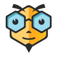 The logo of apis.guru, consisting of a stylized bee face, with a hexagonal head and hexagonal glasses.

