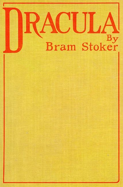 Famous yellow cover of Dracula (1897)