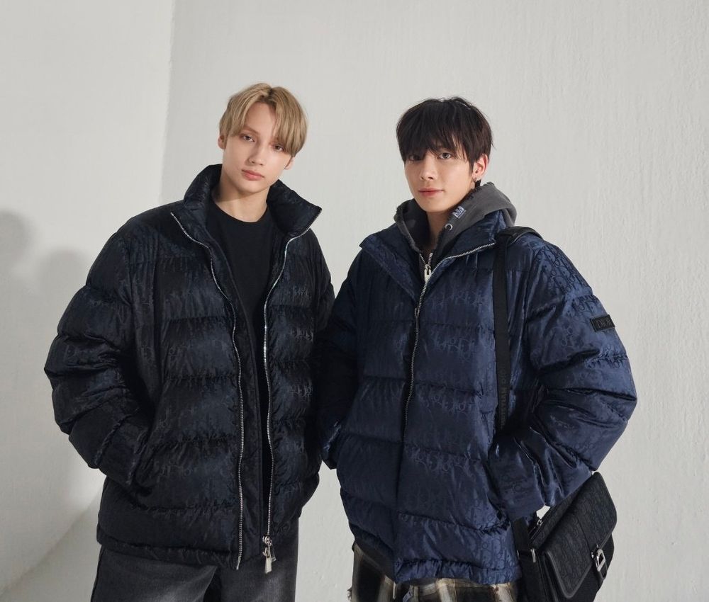 Tyunning in matching puffy jackets