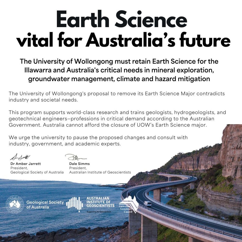 Poster image from the GSA / AIG showing a great big road overpass in an otherwise pristine landscape. Alongside text which is summarised in this thread.