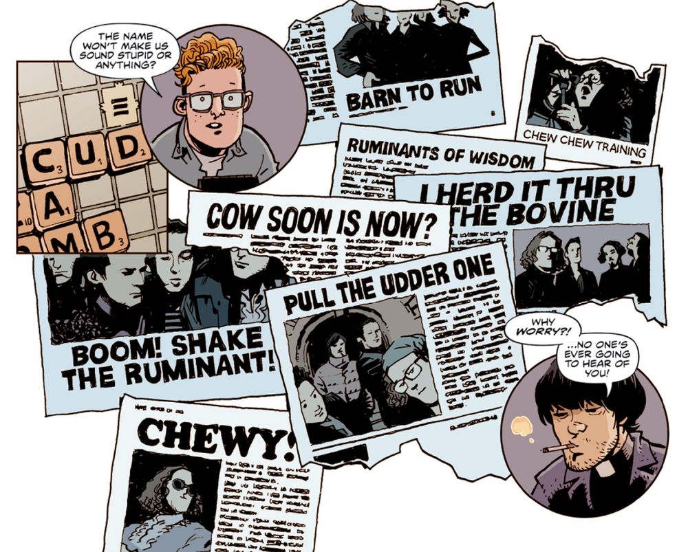 Panel from CUD: Rich and Strange comic