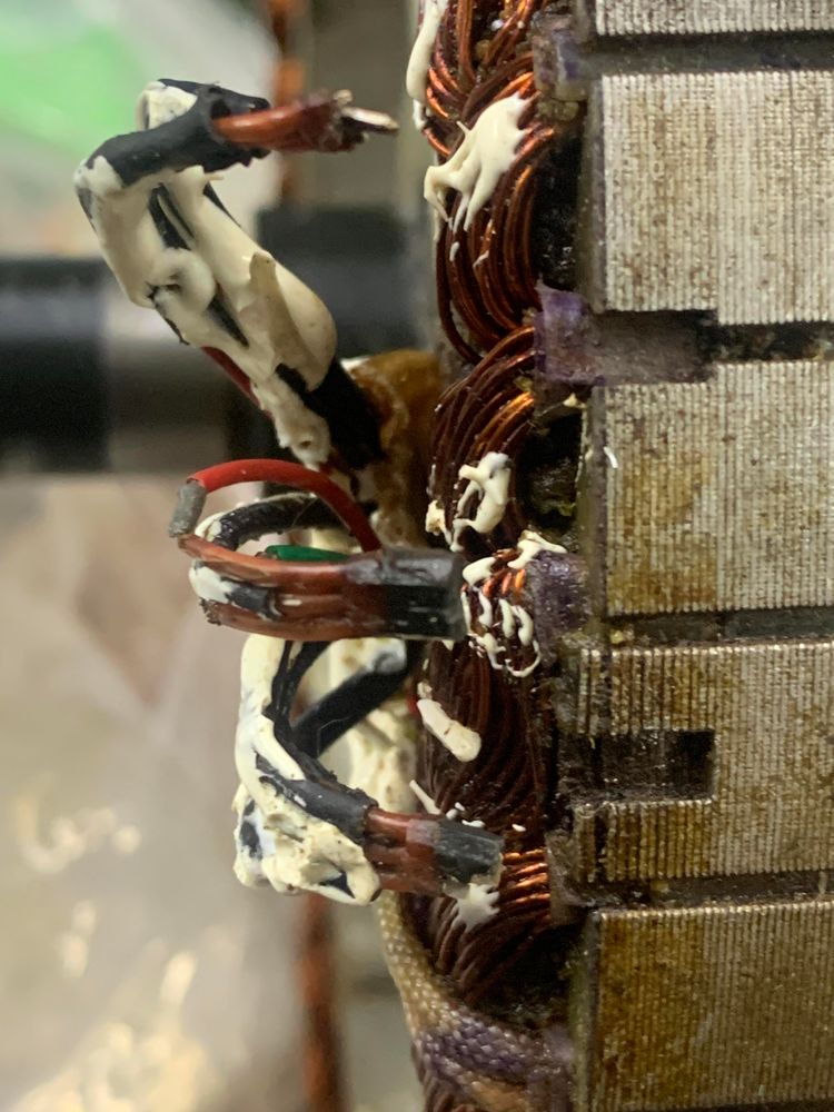 Close up of damaged sensors before removal and replacement.