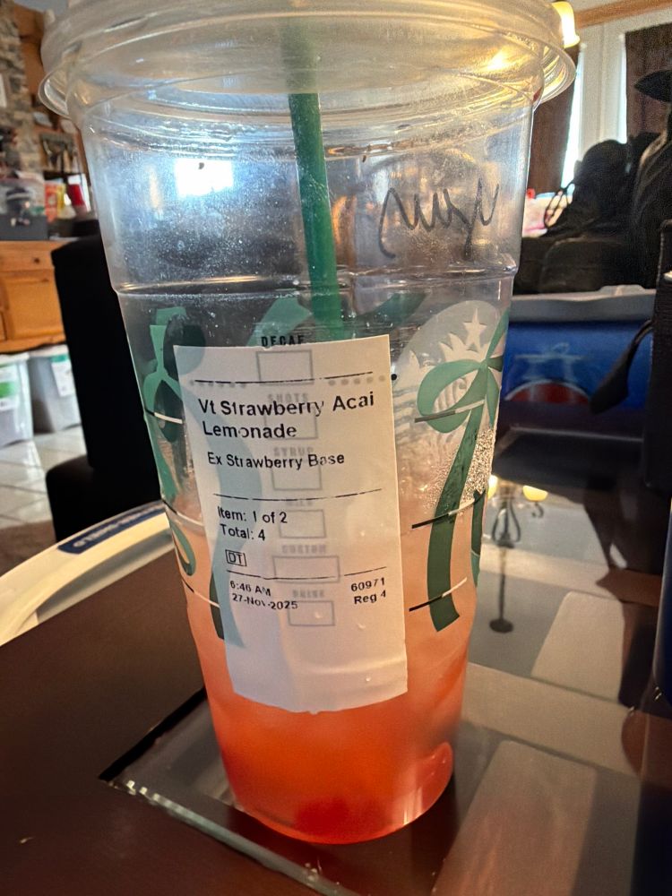 The order instructions for my drink