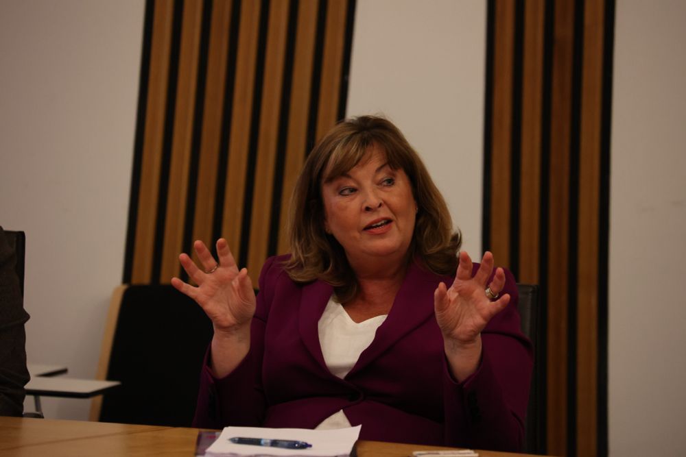Cabinet Secretary for Transport Fiona Hyslop presents.