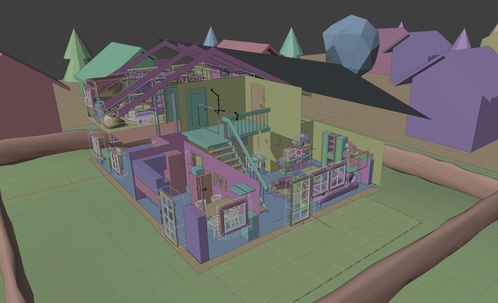 Unshaded and untextured blender screenshot