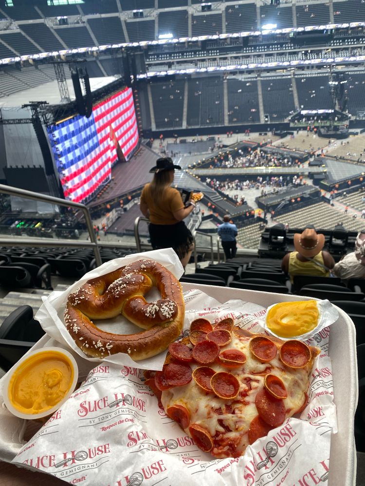 My pizza and pretzel at cowboy Carter