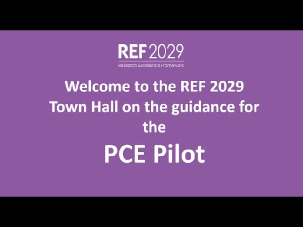 REF 2029 Town Hall on Guidance for the PCE Pilot 4 February 2025 (recording)