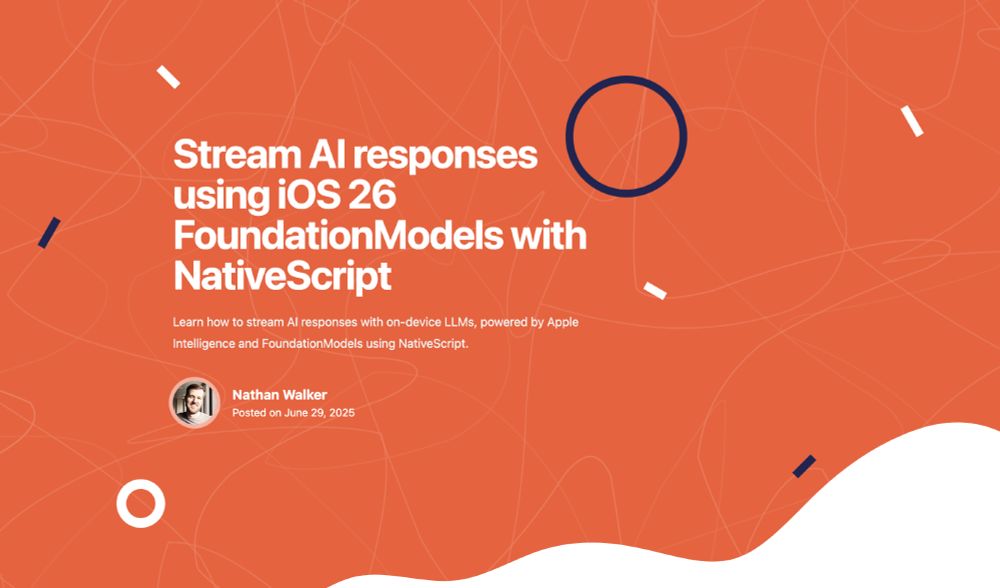 Stream AI responses using iOS 26 FoundationModels with NativeScript