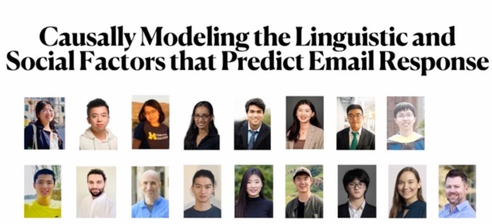 The faces of the authors for the NAACL 2025 paper Causally Modeling the Linguistic and Social Factors that Predict Email Response