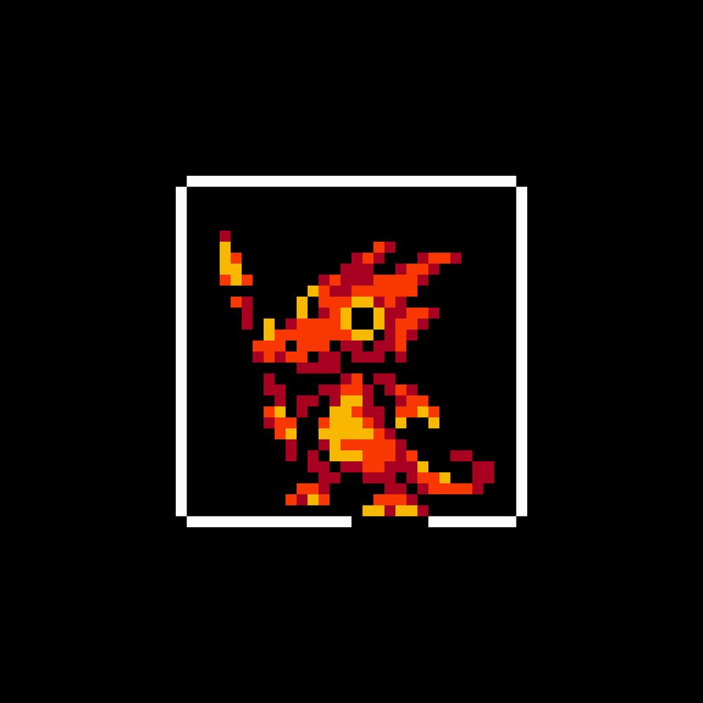 32x32 pixel art of a draconic kobold holding a spear, using the NES palette
