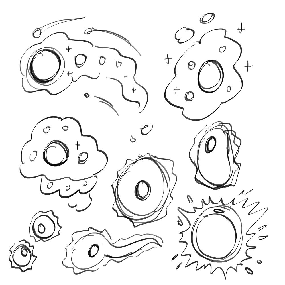 1st ever sketches of demi-stars and living remnants. 
