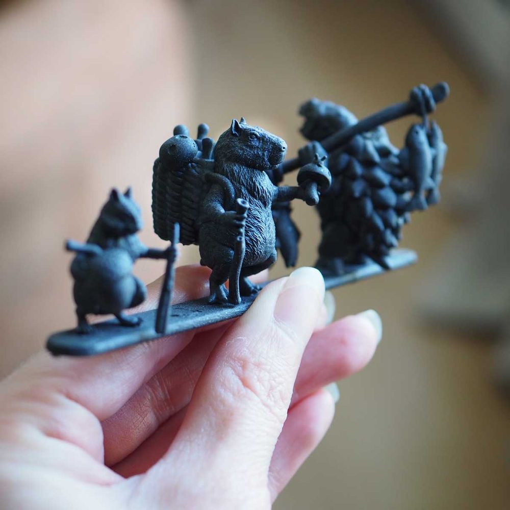 Miniatures d'animaux pour les jeux de rôle, prêtes à être peintes.
