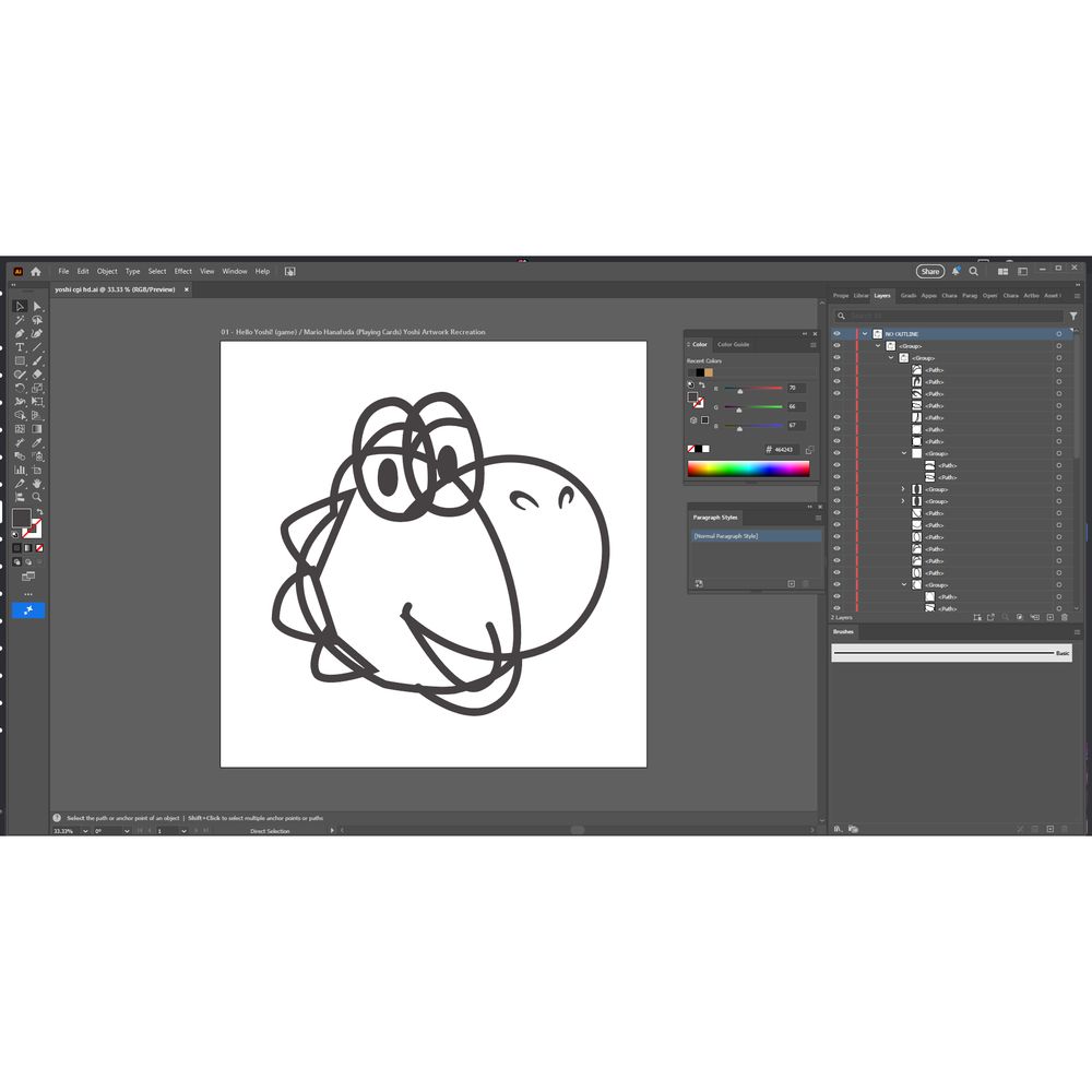 Wireframe/outline to prove its not AI generated/"traced" artwork