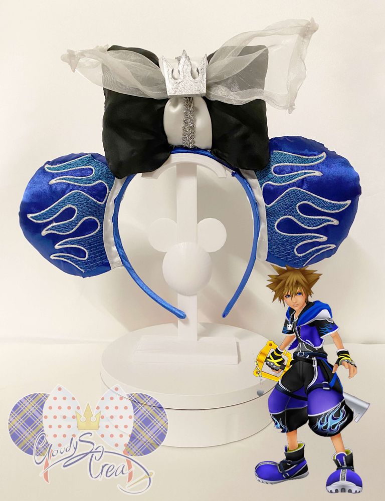 Front photo of my Ears inspired by Sora's Wisdom form in KH1