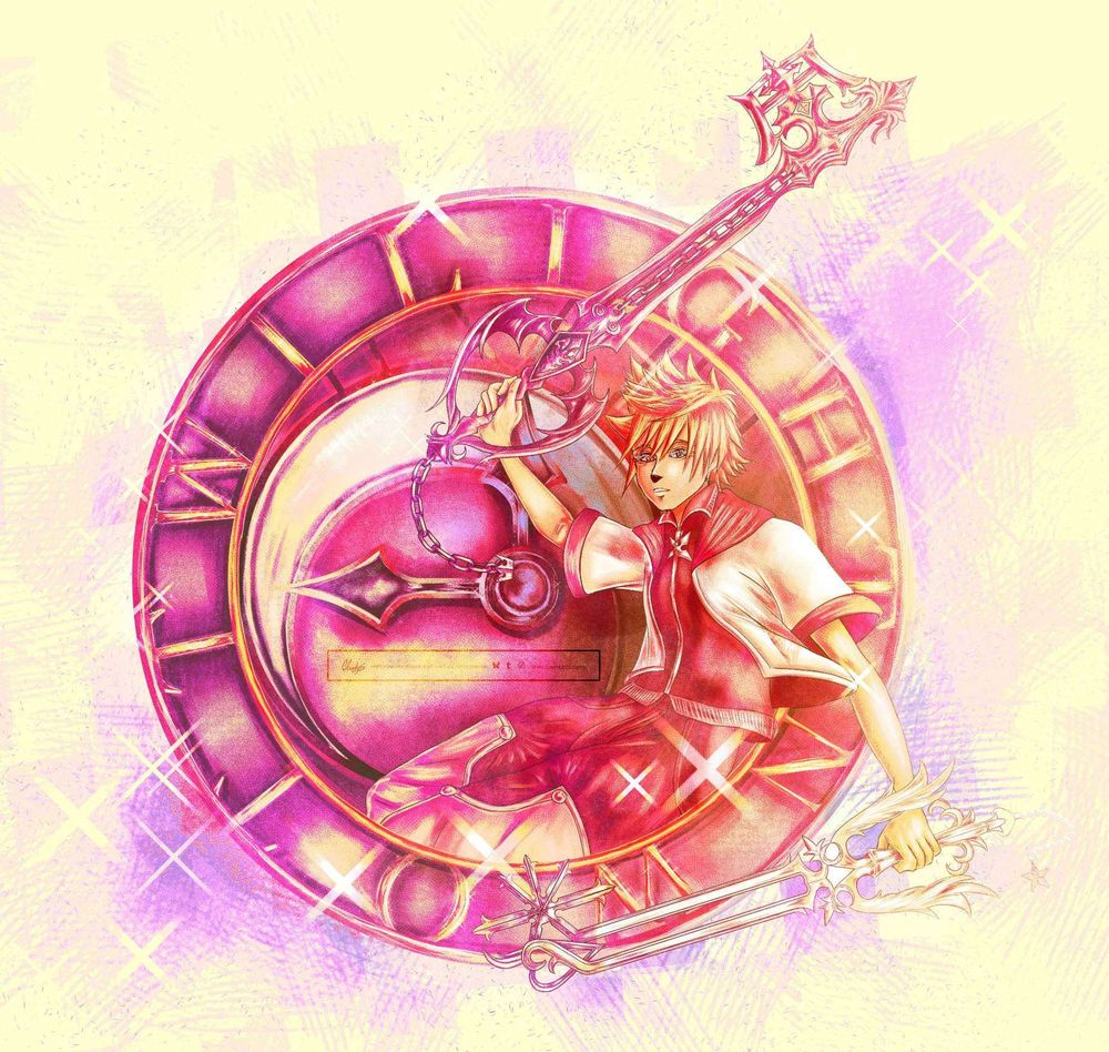 fanart Riku Clock Twilight Town