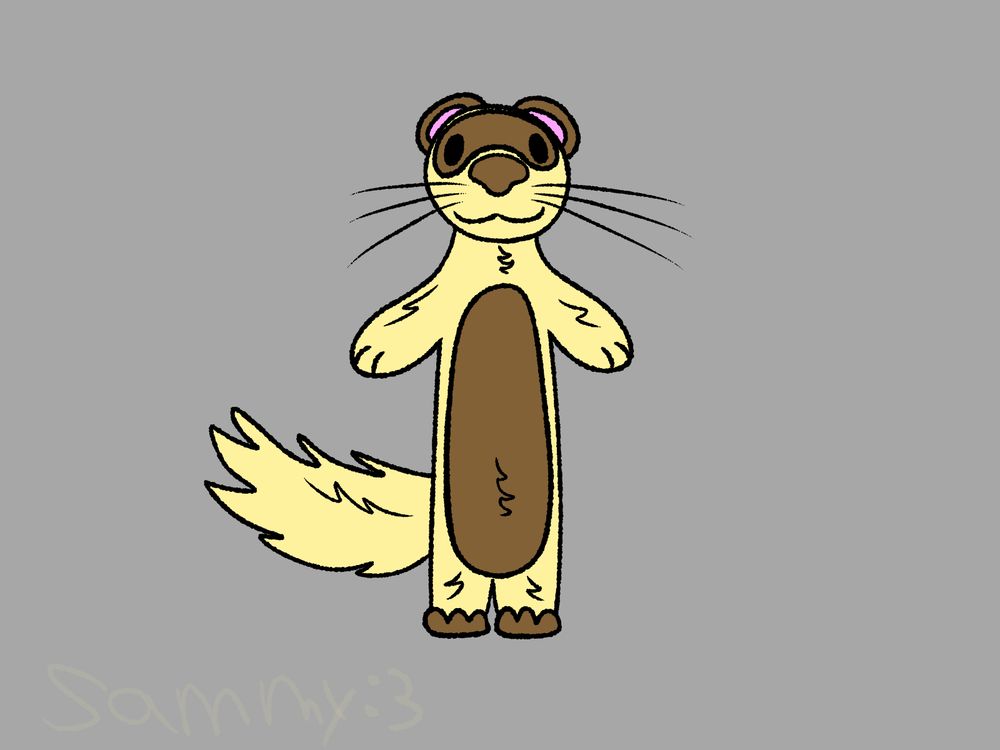 A drawing of a goober ferret :3