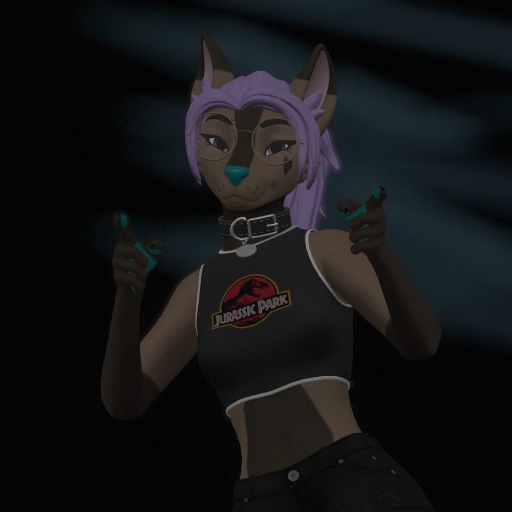 vrchat furry giving fingerguns. they have a smug grin and it makes them look very punchable