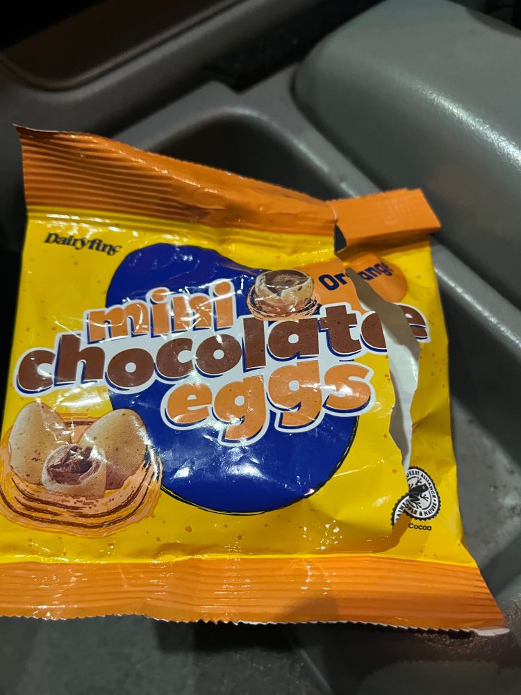 Photo of Aldi Dairy Fine mini eggs orange flavour 