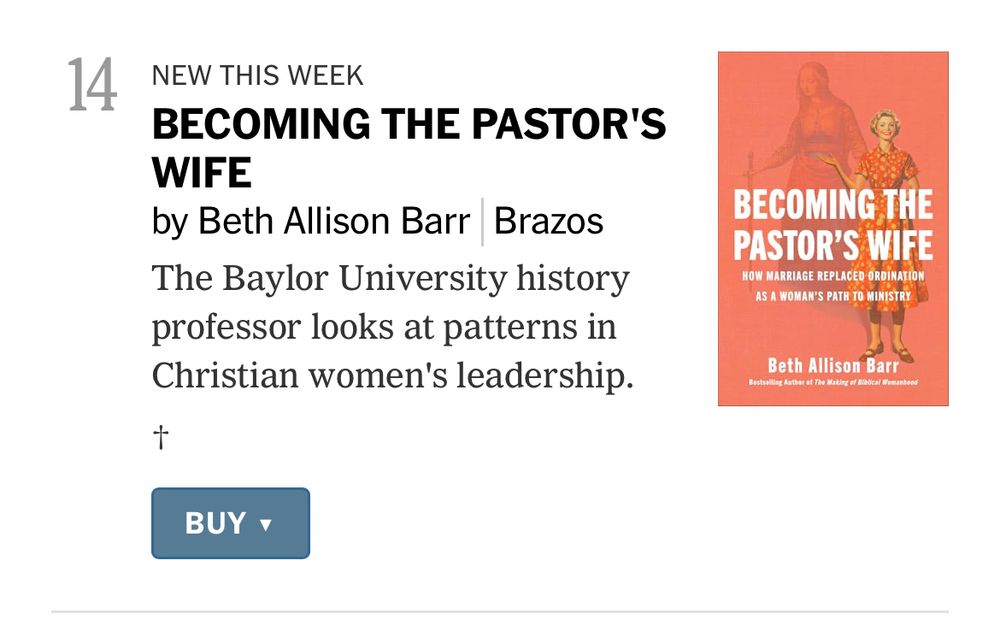 Becoming The Pastor’s Wife 
by Beth Allison Barr
The Baylor University history professor looks at patterns in Christian women’s leadership.