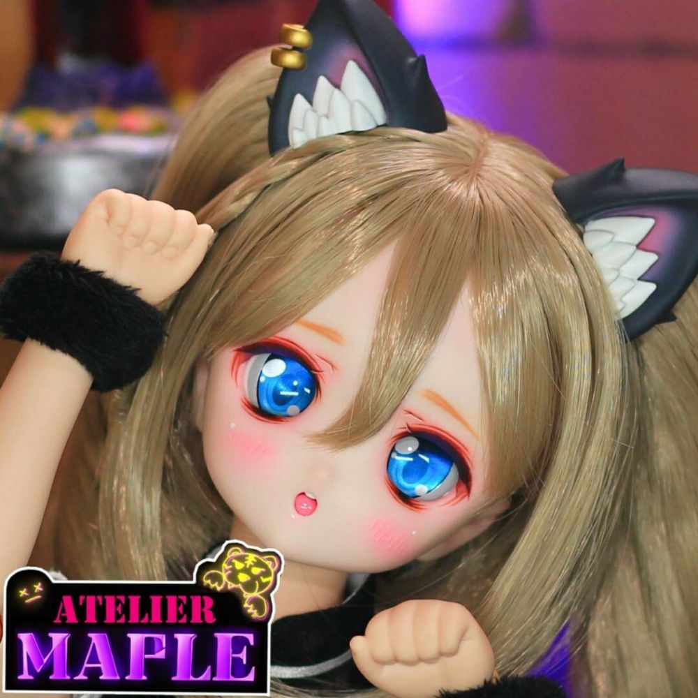 DDH-27 セミホワ カスタムヘッド＋ねこみみ＋アイ - Yahoo!オークション