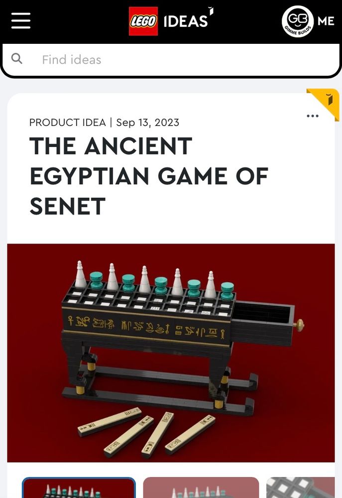 LEGO built Egyptian Senet Game