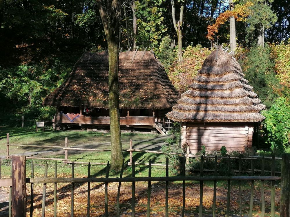 Farm buildings in Lviv Folk Architecture Museum