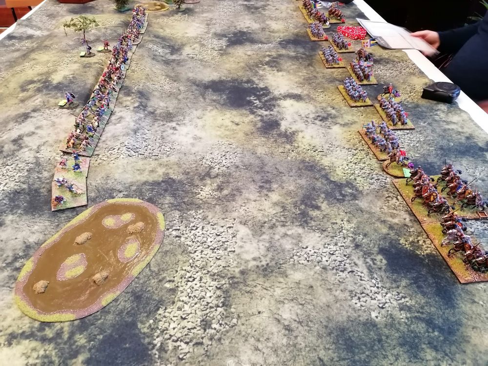 Hastings in 28mm, using Midgard: the beginning of the battle. 