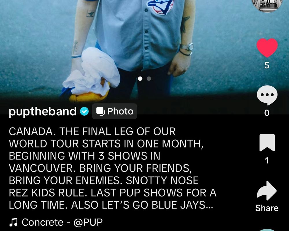 PUP end of tour announcement 