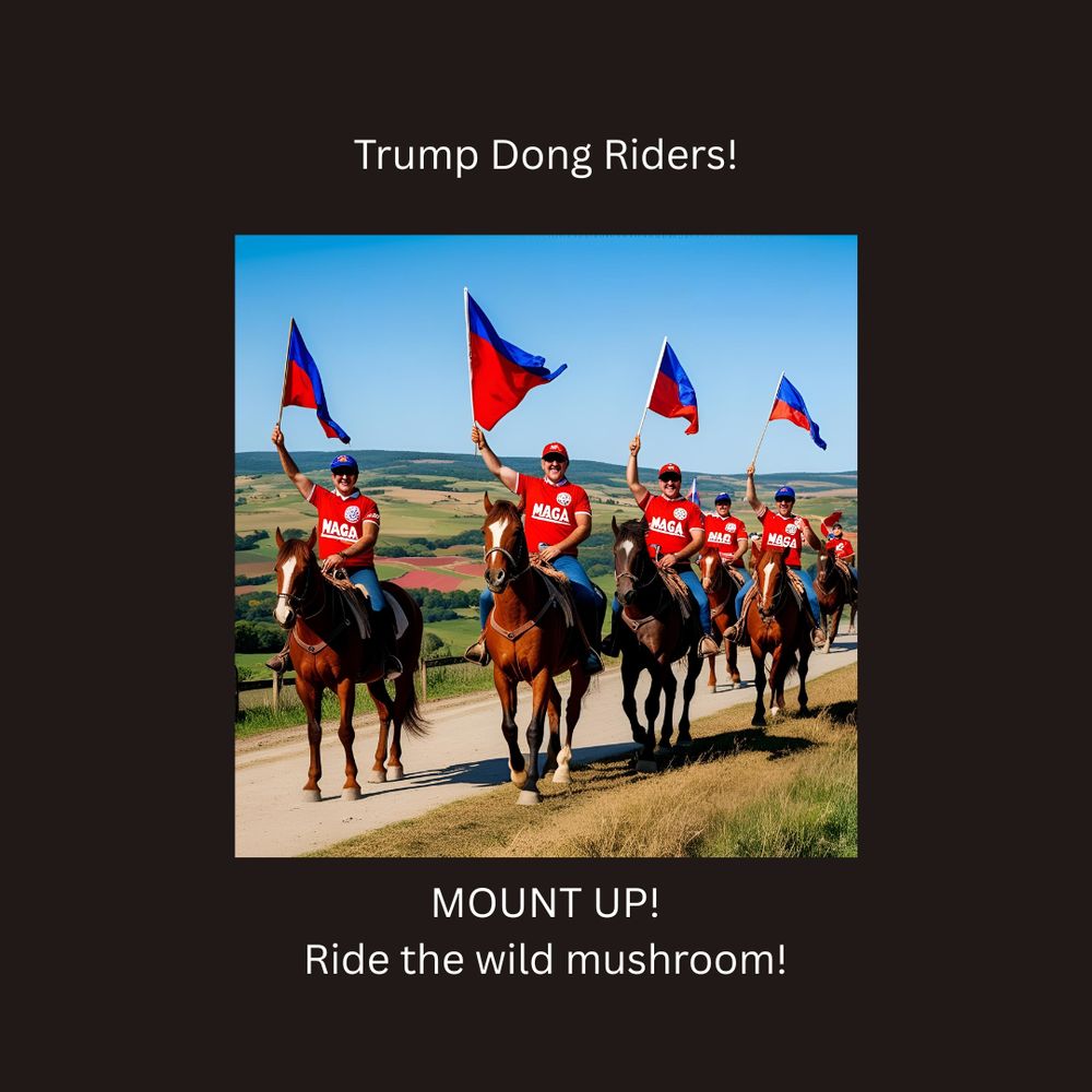 Trump Dong Riders!
MOUNT UP!
Ride the wild mushroom!