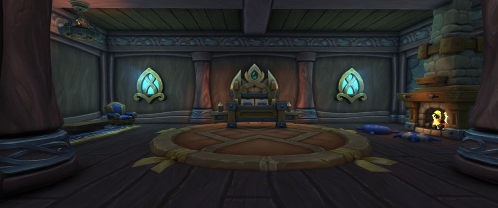 Screenshot of the bedroom I put together in the WoW PTR housing test.