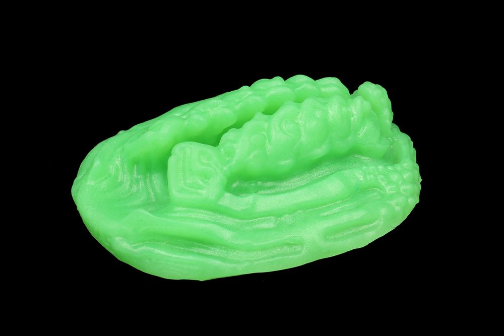 Lycantasy's Xeno Interface Grindable adult toy in a slightly muted neon green coloration
