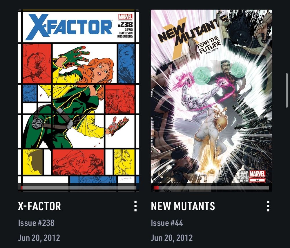 X-Factor #238(Jun 20, 2012) & New Mutants #44(Jun 20, 2012)