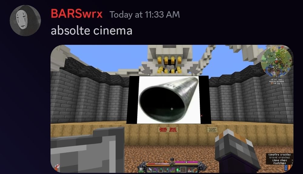 PerPeach Movie Theater Playing Metal Pipe Sounds By Thomwrx