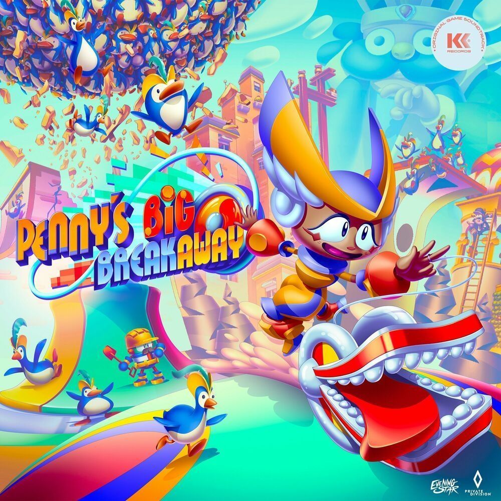 Cover art for the original soundtrack of the game "Penny's Big Breakaway" composed by Tee Lopes and Sean Bialo